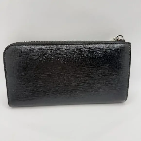 Kate Spade Whiskers Zip Around Continental Wallet KI714 Black with White Cat - Picture 9 of 12